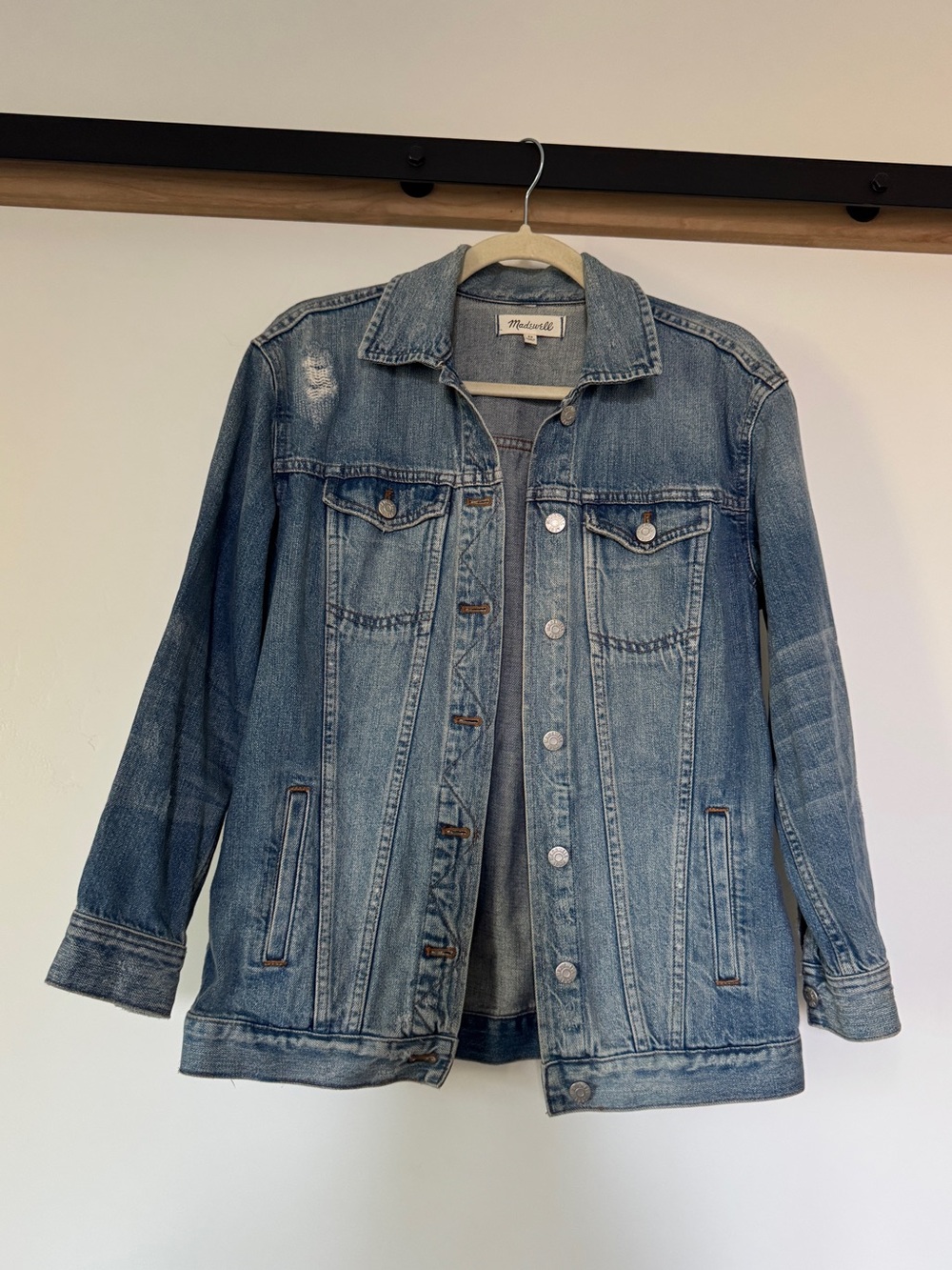 Madewell Washed Denim Trucker Jacket - Light Blue